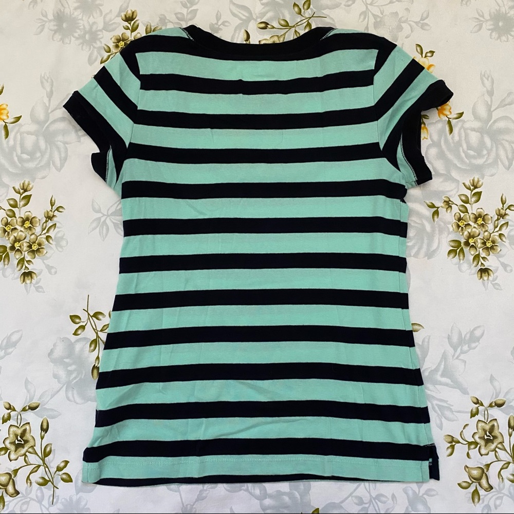 Talbots Size MP Striped Weekend Tee - Picture 2 of 8